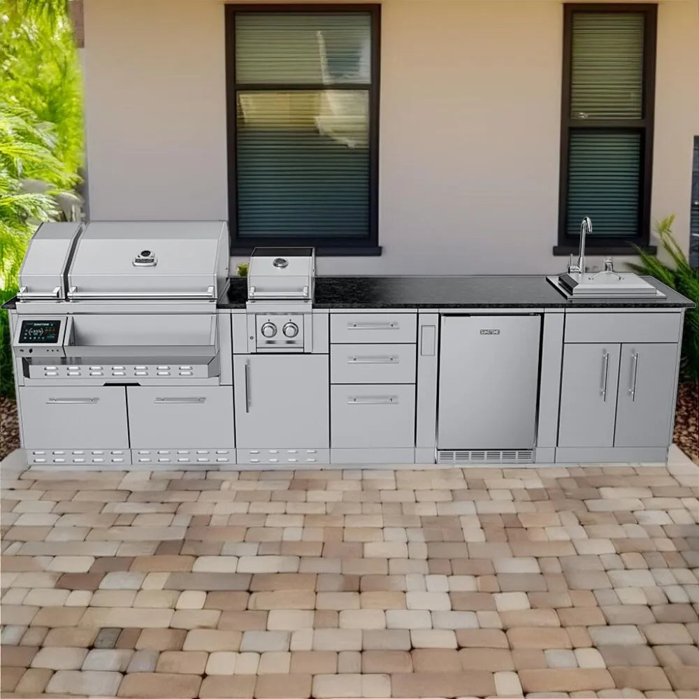 The Cypress 11.6' Outdoor Cabinet large Island Package