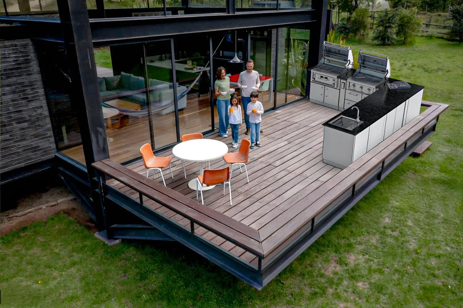 The Texas Tango 19' Outdoor Cabinet large Island Package 